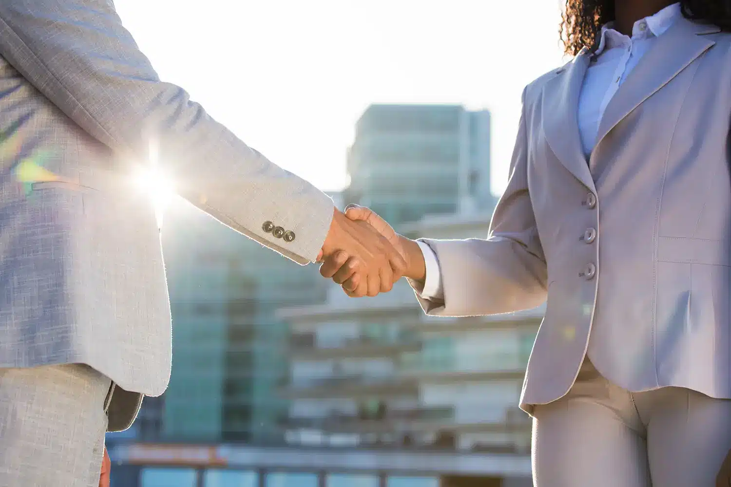 business people shaking hands