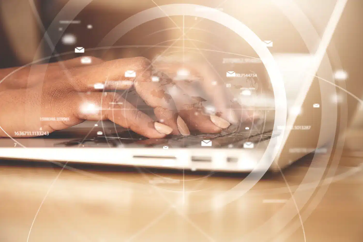 woman working on laptop