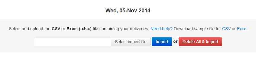how to import deliveries detrack excel delivery