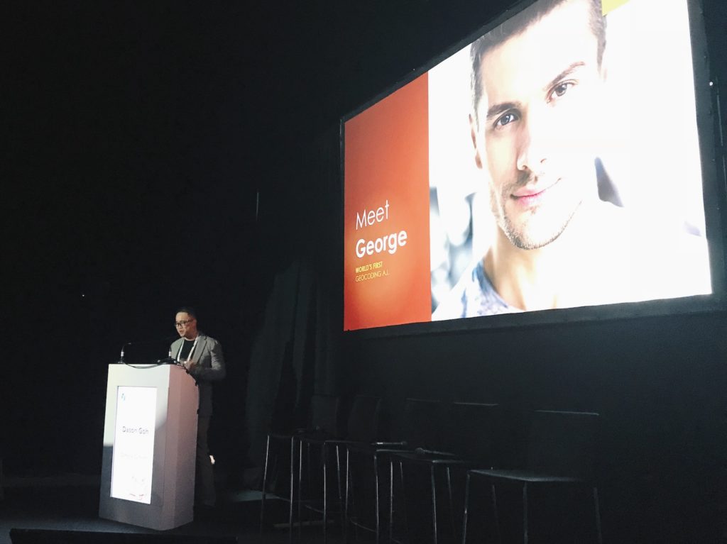 Introducing the crowd to George