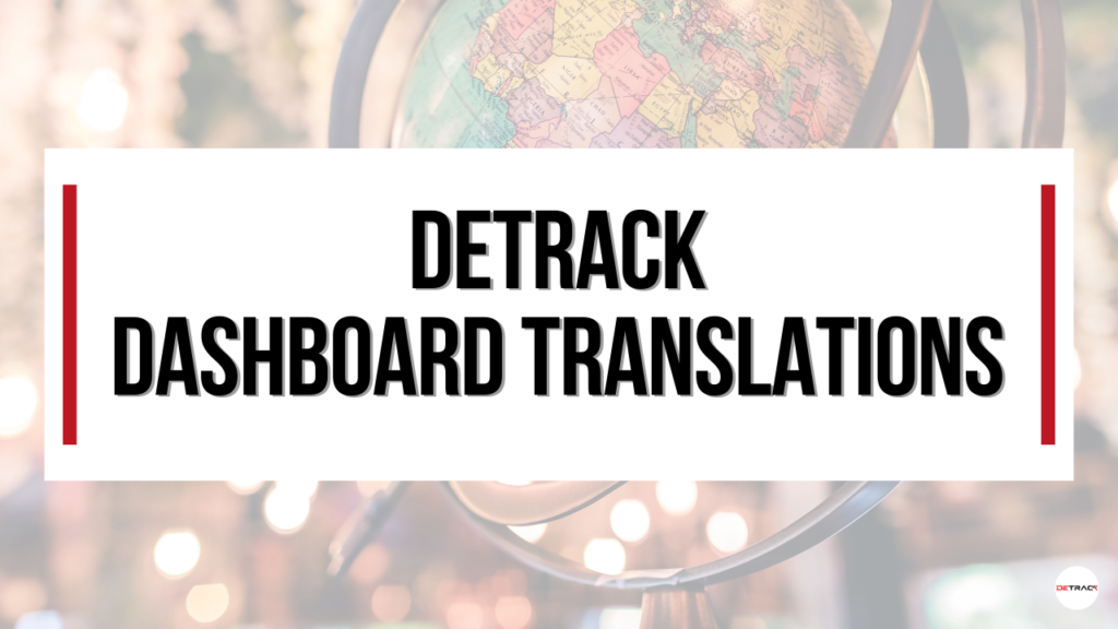 Detrack dashboard translations