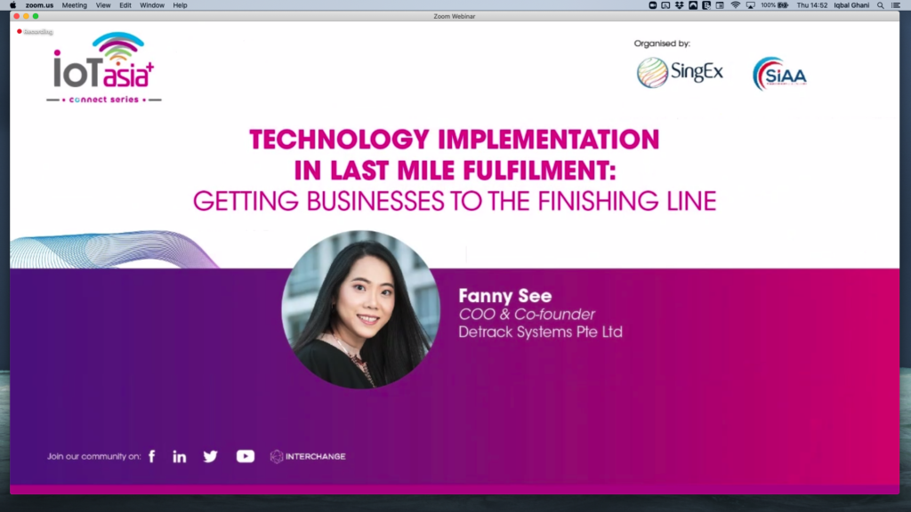 Fanny sharing her thoughts on technology implementation in last mile fulfilment