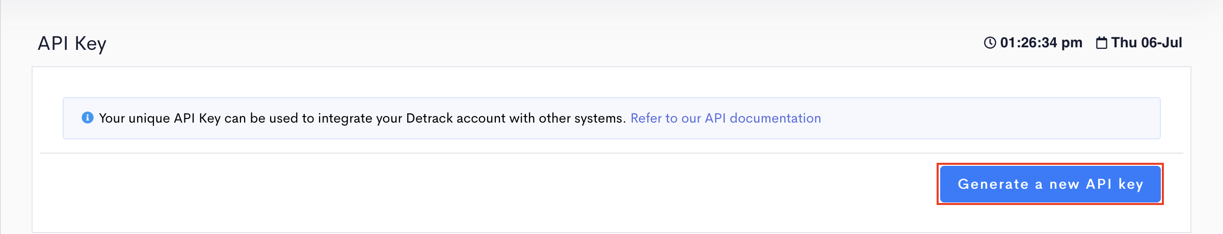 How To Generate Your API Key - Detrack