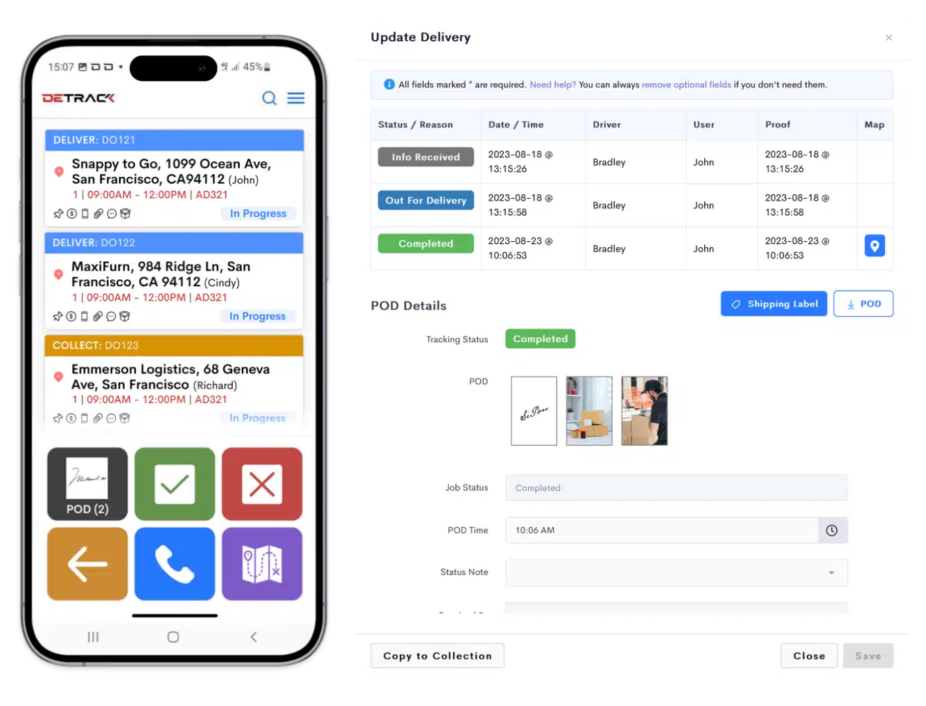 ELECTRONIC PROOF OF DELIVERY