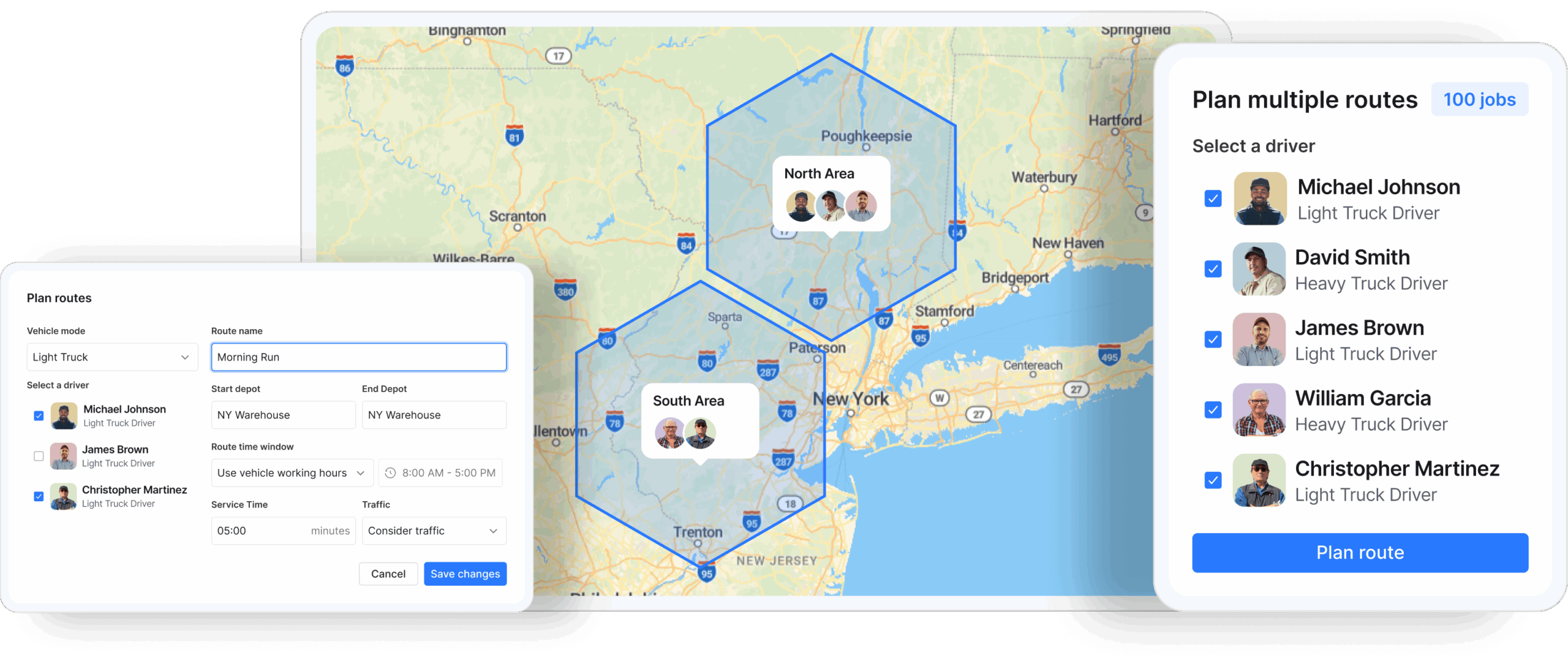 Route planning interface