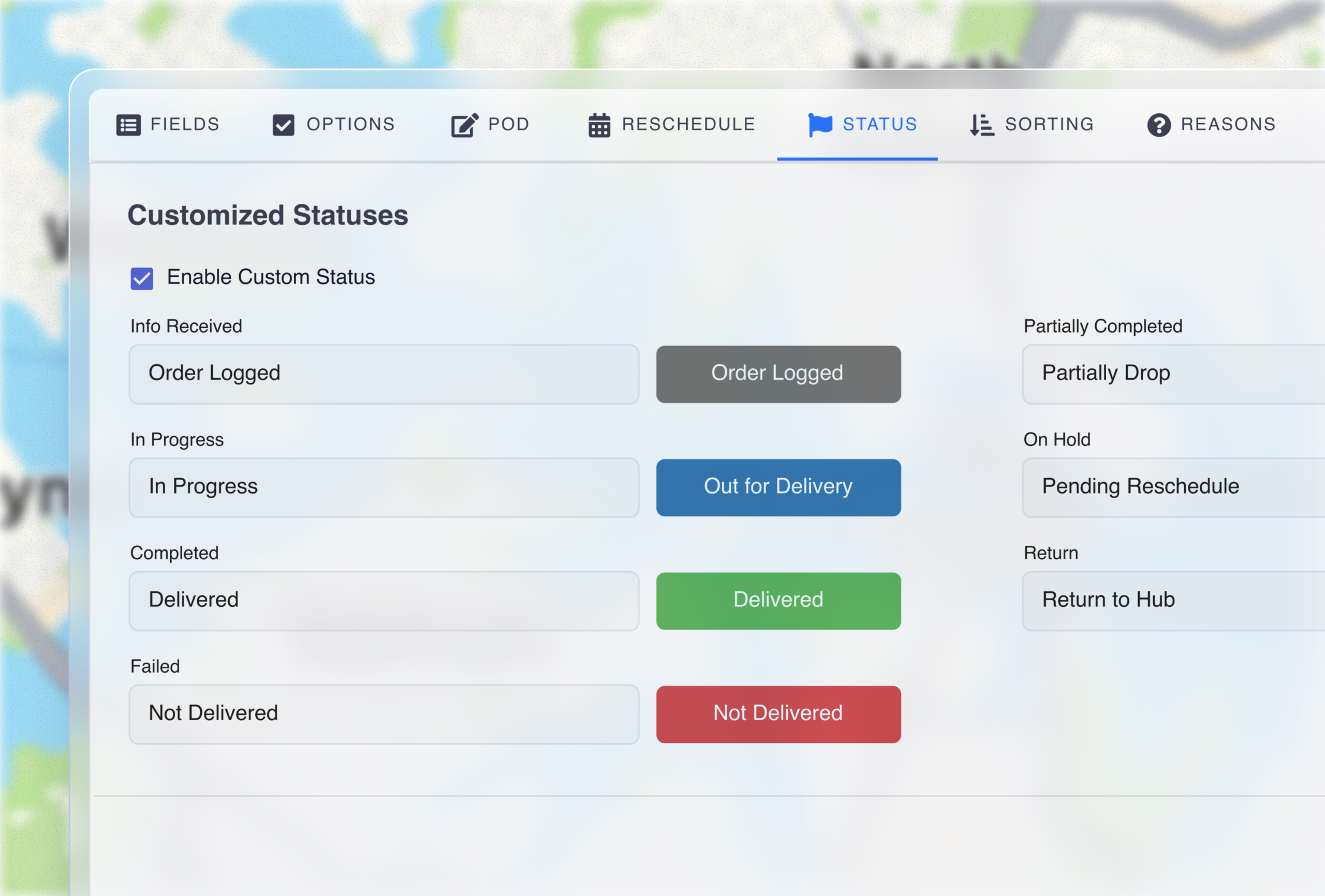 Default job statuses renamed to match a team's own language