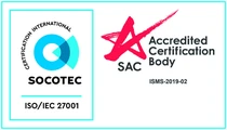 ISO/IEC 27001 certified by SOCOTEC, SAC accredited